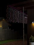 KONSTSMIDE LED-Lichtervorhang Weihnachtsdeko aussen, 200-flammig, LED Lichtervorhang,