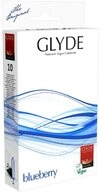 Glyde Kondome Ultra Blueberry - blaue Kondome mit Blaubeer-Aroma Packung mit, 10 St.,