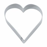 ST&Auml;DTER Ausstechform Herz Wei&szlig;blech 18.5 cm, Weissblech