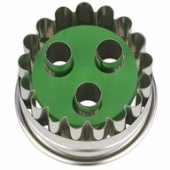 ST&Auml;DTER Ausstechform Linzer 3-Loch &Oslash; 4.8 cm, Edelstahl