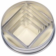 ST&Auml;DTER Ausstechform Quadrate 6-tlg., Edelstahl