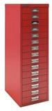 Bisley Beistellschrank MultiDrawer Schrank aus Stahl, 15 Schubladen, ohne...