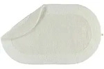 Rhomtuft Badematte Exquisit oval, 100% Baumwolle, oval, Wendemodell wei&szlig; oval 