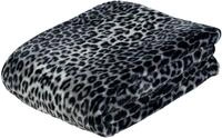 Wohndecke Schneeleopard, G&ouml;zze, mit gedrucktem Motiv, Kuscheldecke