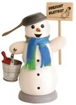 Kuhnert R&auml;ucherm&auml;nnchen 35004, Schneemann mit Schild "Vorsicht Glatteis",