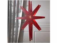STAR TRADING LED Stern Holzstern Weihnachtsstern Leuchtstern hängend 60cm mit...