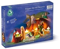 Ostheimer Krippe Krippenset mit Diorama 11-teilig PEFC-Zertifiziert Made in...