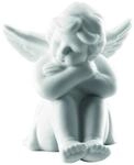 Rosenthal Dekofigur Engel sitzend klein weiss matt, Figuren