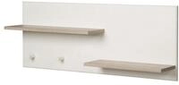 roba&reg; Wandregal Felicia, Wandboard, 2 Ablagen, 2 Haken, wei&szlig;/ Luna Elm