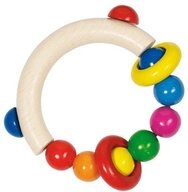 goki Greifspielzeug goki Greifling Halbrund mit Perlen und 2 Ringen