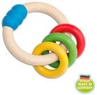 anbac Bei&szlig;ring-Rassel Greifring Farbenspiel, antibakteriell, Made in Germany,