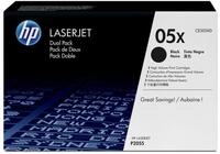 HP Tonerpatrone 2er-Pack Toner CE505X schwarz