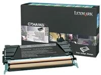 Lexmark Tonerkartusche C734A1KG, (1-St), Toner-Kit schwarz return program schwarz
