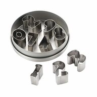 ST&Auml;DTER Ausstechform Zahlen Set 10-tlg., Edelstahl