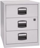 Bisley Home Beistellschrank PFA Schrank aus Stahl, 3 Schubladen, ohne Sockel, A4