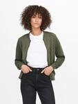 Sweatjacke ONLY "ONLJOYCE L/S BOMBER SWT NOOS", Damen, Gr. M, gr&uuml;n (kalamata),
