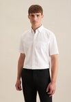 seidensticker Businesshemd Schwarze Rose Regular 1/2 Button-Down-Kragen Uni
