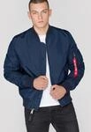 Bomberjacke ALPHA INDUSTRIES "MA-1 TT Light", Herren, Gr. M, blau (rep.blau), Shell:
