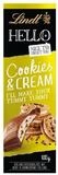 LINDT Schokolade, Lindt Hello Tafel Cookie und Cream mit knusprigen Cookiest&uuml;ckchen