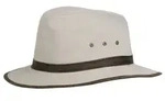 Stetson Fischerhut Baumwoll Traveller mit Lederimitat beige|braun 59/L