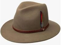 Stetson Filzhut Rantoul Woolfelt mit Hutband und Feder