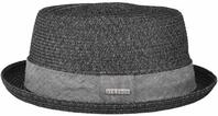 Stetson Strohhut melierter Pork Pie Toyo mit Garniturband