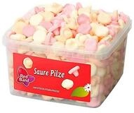 Red Band S&uuml;&szlig;igkeit, Red Band sour Mushrooms Schaumzucker Pilze mit Fruchtgeschmack