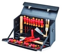 Knipex Werkzeugset, Lehrlingskoffer VDE Ledertasche