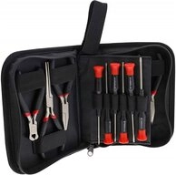 Inline Werkzeugset 43013 - Zangen und Schraubendreher Set - schwarz/rot