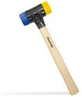 Wiha Gummihammer Schonhammer Safety (26654), Hickory-Holzstiel, Rund-Schlagkopf...