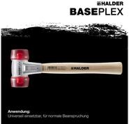 HALDER Gummihammer HALDER BASEPLEX Schonhammer &Oslash; 50 mm Celluloseacetat mit