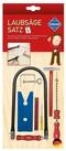 Pebaro Kinder-Werkzeug-Set Laubs&auml;geset: Kunststoffbrettchen + Drillbohrer +