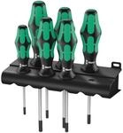 Wera Schraubendreher 367/6, (Set, 6 St), Farbkennzeichnung nach Profilen und