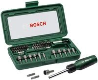BOSCH Bit-Set Schraubendreher-Set, 46-teilig, mit Bit Garage im Handgriff...