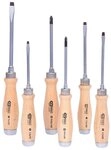 KS Tools Schraubendreher ERGOTORQUE, (6 St), WOODmax SchlagSatz, 6-teilig