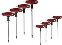 KS Tools Steckn&uuml;sse T-Griff-Torx-Winkelstiftschl&uuml;ssel-Satz, 8-tlgBohrung...