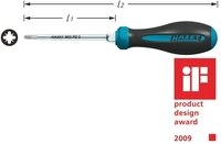 HAZET Schraubendreher Hazet 802-PZ2 Werkstatt Kreuzschlitz-Schraubendreher PZ 2
