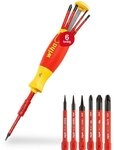 Wiha Schraubendreher LiftUp electric (38611) - 6 tlg., (6 St), slimBits f&uuml;r