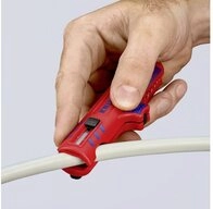 Knipex Kabelmesser Knipex 16 85 125 SB Kabelentmanteler Geeignet f&uuml;r Rundkabel,