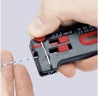 Knipex Kabelmesser Knipex 12 80 040 SB Drahtabisolierer Geeignet f&uuml;r CU-Leiter...