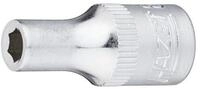 HAZET Stecknuss HAZET 6-Kant-Steckschl&uuml;ssel-Einsatz 850-4 s: 4 mm Vierkant...
