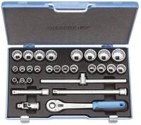 Gedore Steckschl&uuml;ssel (28 St), Garnitur 1/2" 28tlg. D19 VMU-10
