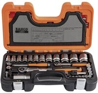 BAHCO Steckschl&uuml;ssel Steckschl&uuml;ssel-Satz 1/4&Prime; + 1/2&Prime; 56tlg S560