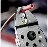 Knipex Crimpzange Crimpzange f&uuml;r isolierte Kabelschuhe/Steckverbinder 97 21 215