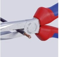 Knipex Flachzange Flachrundzange mit Schneide 26 12 200