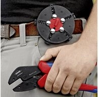 Knipex Crimpzange Crimpzange mit Schnellwechselmagazin 97 33 01, Inkl....