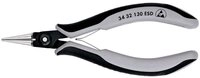 Knipex Flachzange Knipex 34 32 130 ESD ESD Rundzange Gerade Chrom-Vanadium