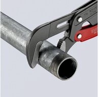 Knipex Rohrzange Rohrzange S-Maul pulverbeschichtet 420 mm 83 61 015, mit