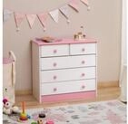 IDIMEX Kommode RONDO, Kommode Anrichte Sideboard mit 5 Schubladen Kiefer massiv