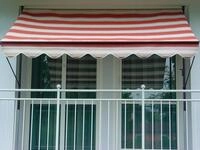 Angerer Freizeitm&ouml;bel Klemmmarkise rot/beige, Ausfall: 150 cm, versch. Breiten